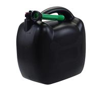 Benzinkanister 20L schwarz Kunststoff mit Einfüllschlauch grün, UN-Zulassung
