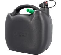 Benzinkanister, Kraftstoffkanister für Treibstoff aller Art, mit UN Zulassung, inklusive Ausgießer, Kunststoff, schwarz, 10L