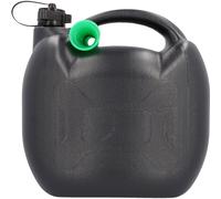 Benzinkanister, Kraftstoffkanister für Treibstoff aller Art, mit UN Zulassung, inklusive Ausgießer, Kunststoff, schwarz, 10L