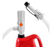 Benzinpumpe für Kanister, 2.8~3.2 GPM Elektrische Dieselpumpe Kraftstoffpumpe Umfüllpumpe mit Auto-Stop, Kanisterpumpe für Benzin Diesel Kerosin Wasser, Doppelte Stromversorgung (USB-C/AA Batterien)