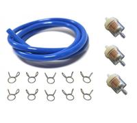 Benzinschlauch Blau Federklemme Benzinfilter Set für Roller / Mofa / Moped / Uni