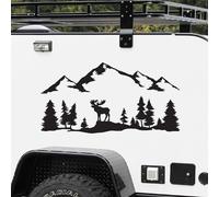 Berge und Wald Camper Wohnmobil Wohnwagen Camping Aufkleber Sticker Decal 120cm