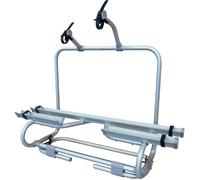 Berger Deichsel Fahrradträger Premium für 2 Fahrräder, E-Bike geeignet silber