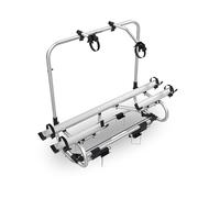 BERGER Fahrradträger Deichsel Wohnwagen | Premium 2XL Deichsel Fahrradträger für 2 Fahrräder bis 50kg Tragkraft | komplett abklappbar für einfachen Zugang zu Wohnwagenöffnungen | inkl. Rahmenhalter