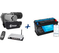 Berger Titanium 2.0 Rangierhilfe halbautomatisch Anthrazit + LiFePO4 Lithium Batterie 120 Ah 12 V mit Bluetooth im Set Titanium 2.0 Rangierhilfe (halbautomatisch)