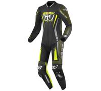 Berik Absolute GP 1-Teiler Motorrad Lederkombi, schwarz/fluo gelb/grün, Größe 52