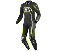 Berik Absolute GP 1-Teiler Motorrad Lederkombi, schwarz/fluo gelb/grün, Größe 54