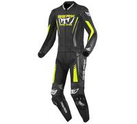 Berik Absolute GP2 2-Teiler Motorrad Lederkombi, schwarz/anthrazit/neongelb, 60