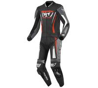 Berik Absolute GP2 2-Teiler Motorrad Lederkombi, schwarz/grau/rot, Größe 56