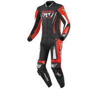 Berik Absolute GP2 2-Teiler Motorrad Lederkombi, schwarz-weiss-rot, Größe 50 für Männer