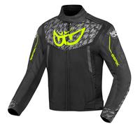 Berik Camo Street wasserdichte Motorrad Textiljacke, schwarz-gelb, Größe 58 für Männer