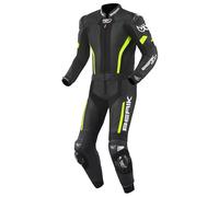 Berik Losail 2-Teiler Motorrad Lederkombi, schwarz-gelb, Größe 56 für Männer