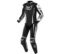 Berik Monza Damen 1-Teiler Motorrad Lederkombi, schwarz-grau-weiss, Größe 44