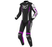 Berik Monza Damen 1-Teiler Motorrad Lederkombi, schwarz-lila, Größe 46