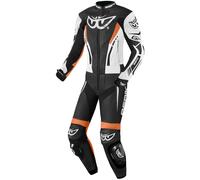Berik Monza Damen 2-Teiler Motorrad Lederkombi, schwarz-weiss-orange, Größe 38