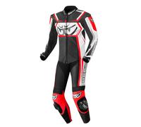 Berik Race-Tech 1-Teiler Motorrad Lederkombi, schwarz-weiss-rot, Größe 56 für Männer