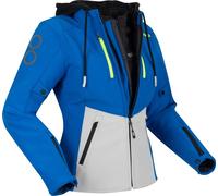 Bering Rotor Softshell wasserdichte Damen Motorrad Textiljacke, blau/grau, Größe 38