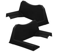 BESTonZON Verstellbarer Reserveradhalter für Nutzanhänger und Wohnmobile Robuster Reifenständer aus Stahl Schwarzer Reifenhalter für Dachgepäckträger Allgemein Einsetzbar für Verschiedene