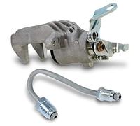 BESTPRICE 1x Bremssattel hinten rechts Bremszange Faustsattel ohne Halter, inkl. Bremsrohr Bremsleitung