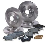 Bestprice Bremsscheiben + Bremsbeläge Vorne + Hinten [Hersteller-Nr. 31252615] für Opel