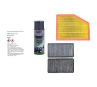 BESTPRICE Inspektionspaket Filterset mit 1x Luftfilter, 2x Innenraumfilter mit Aktivkohle, 1x Klimaanlagenreiniger, Kompatibel mit BMW 5er (E60), 5er Touring (E61), 6 (E63), 6 Cabrio (E64)