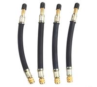 Besttoolifes 4er Set Doppel-Ventilverlängerung 150mm für LKW und | Einfacher Zugang zu Zwillingsreifen, robustes Metall-Gummi-Material, schwarz-goldene Ausführung für Bus und