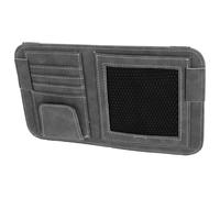 BETOOKY Auto Sonnenblenden Organizer aus Pu mit Mehreren Taschen zur Aufbewahrung von Brillen Dokumenten und Führerschein Kreativer und Einzigartiger Autozubehör Brillenhalter