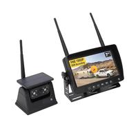 Bewinner Magnetische, Kabellose Solar-Rückfahrkamera mit 7-Zoll-DVR-Display, Kratzfeste 1080P-Rückfahrkamera, 150° Betrachtungswinkel und Nachtsicht für Wohnmobil, Anhänger, LKW