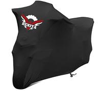 BEXITA Indoor Motorrad Abdeckplane-Atmungsaktiver Stretch Stoff Innen Motorroller Abdeckung Staubschutz-elastischer Motorradabdeckungen Moped Roller Garage Abdeckung, (XXL, Schwarz)