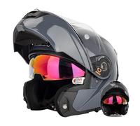 BGGNG Motorradhelm Klapphelme,DOT/ECE-Zertifiziert Motorrad Integralhelm mit Doppelvisier Klapphelm Motorradhelm Integralhelm Outdoor Schutzhelm für Erwachsene Damen Herren K,4XL=67-68cm