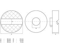 BGS-72108 Gummiauflage für Wagenheber 65 x 38 mm