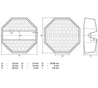 BGS-72109 Gummiauflage für Wagenheber 70 x 70 x 26 mm