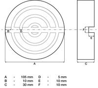 BGS-72110 Gummiauflage für Wagenheber Ø 105 mm