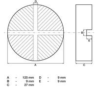 BGS-72111 Gummiauflage für Wagenheber 125 x 27 mm