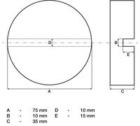 BGS-72112 Gummiauflage für Wagenheber 75 x 35 mm