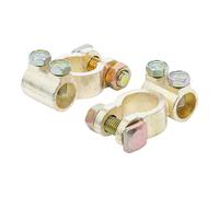 Batterie Polklemmen Set Plus Minus 2 Stück Klemmen für Autobatterie Messing