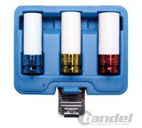 BGS SCHONEINSÄTZE 3-tlg. für SCHLAGSCHRAUBER NUSS RADNUSS FELGENNUSS NUSSSATZ