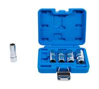 BGS Zündkerzen-Einsatz-Satz Sechskant Antrieb Innenvierkant 12,5 mm (1/2 Zoll) SW 14 - 21 mm 5 teilig