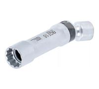 BGS Zündkerzen-Gelenkeinsatz Zwölfkant mit Haltefeder - Antrieb Innenvierkant 10 mm (3/8) - SW 16 mm