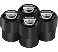 BIESL 4 Stück Auto Ventilkappen für Dacia Spring Electric EV 2022 2023 2024, Ventilabdeckung Staub und wasserdichte Korrosionsbeständig mit Dichtung für Stabilen Reifendruck,Black