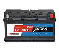 BIG Versorgungsbatterie AGM 12V 140Ah C100 Solar-Batterie für Wohnmobil statt 130Ah 120Ah