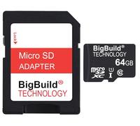 BigBuild Technology 64GB Ultra Schnelle 80MB/s Speicherkarte für NextBase 412GW, 512GW dashCam, Klasse 10 MicroSDXC
