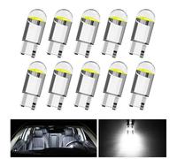BIHEE Standlicht Lampe 10 Stück T10 Lampe W5W 12V 5W 6000K Diamond Weißlicht Glassockellampe für Innenbeleuchtung, Parklicht, Kennzeichenbeleuchtung, Türbeleuchtung, Kofferraumbeleuchtung, Leselicht