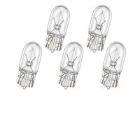 BIHEE Standlicht Lampe 5 Stück T10 Halogen Lampe W5W 12V 5W 4300K Glassockellampe für Innenbeleuchtung, Parklicht, Kennzeichenbeleuchtung, Türbeleuchtung, Kofferraumbeleuchtung, Leselicht
