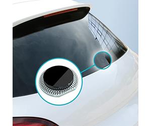 BIJON Heckwischer Stopfen für SEAT - ECHT-Glas, Scheibenwischer Abdeckung - Car Tuning, Glas-Blindstopfen SEAT Zubehör inklusive Kleber (Seat Altea (Bj. 2004-2009))