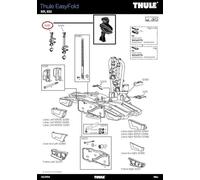 Ersatzteil - Thule EasyFold XT kurzer Haltearm für 1. Rad - 52415