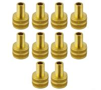 BildeeMait für Reifenventil-Adapter-Set, 10 Stück, Messing, für LKW und Nutzfahrzeug, für Reifenfüller, Luftkompressor, Zubehör, Auto, SUV, Gabelstapler, Werkstatteinsatz