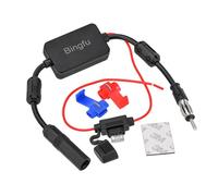 Bingfu Autoradio Antennenverstärker für FM/AM - 12V Auto Radio Signal Verstärker mit DIN-Anschluss - für Pkw, LKW, SUV & Wohnmobil Stereo Media Head Unit