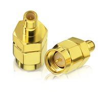 Bingfu DAB Antennenadapter SMA-Stecker auf SMB-Buchse 2 Stück | Adapter für DAB+ Autoradio-Antennen, kompatibel mit Clarion, Pure, Alpine, Pioneer und weiteren Radiosystemen