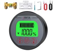 BINTA Batteriemonitor Tester Voltmeter Amperemeter 8-120V 0-150A Hintergrundbeleuchtung wasserdicht LCD-Anzeige für Auto Wohnwagen Motorboot Wohnmobil Golfwagen